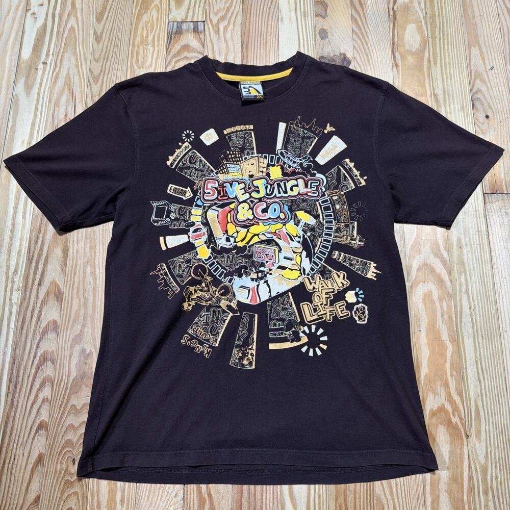 Vintage Y2K Men's 2XL 5ive Jungle & Company T-Shirt